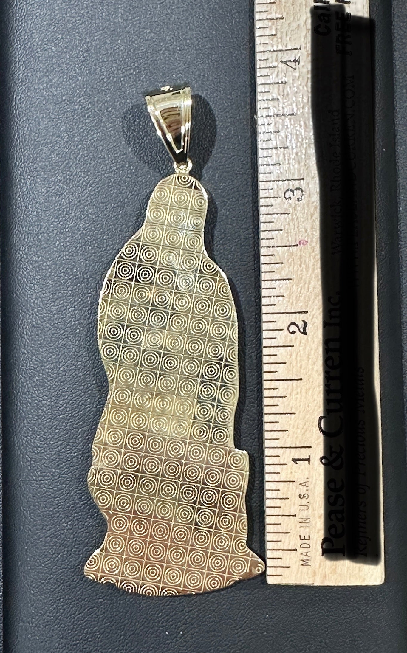 10KT 3.75” Yellow Gold Virgin Mary CZ Charm